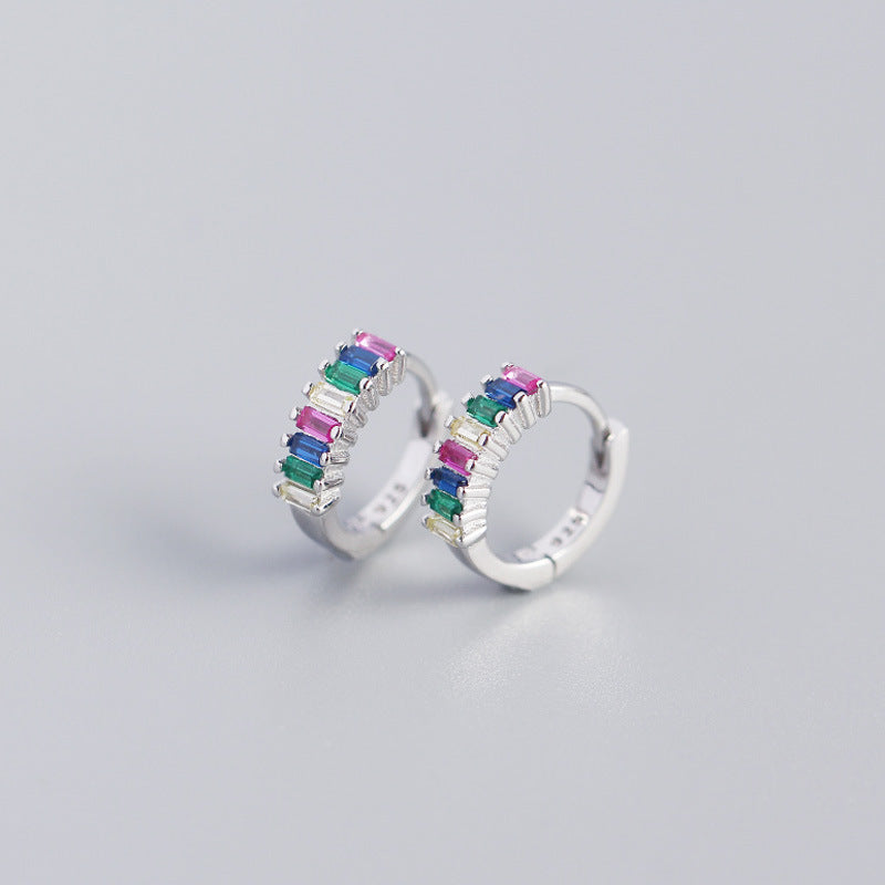 Colorful Statement Earrings featuring Dainty Stud Earrings USA in a unique hoop design