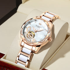 New Designer Mechanical Watches Women Luxury Top Brand Ceramic second