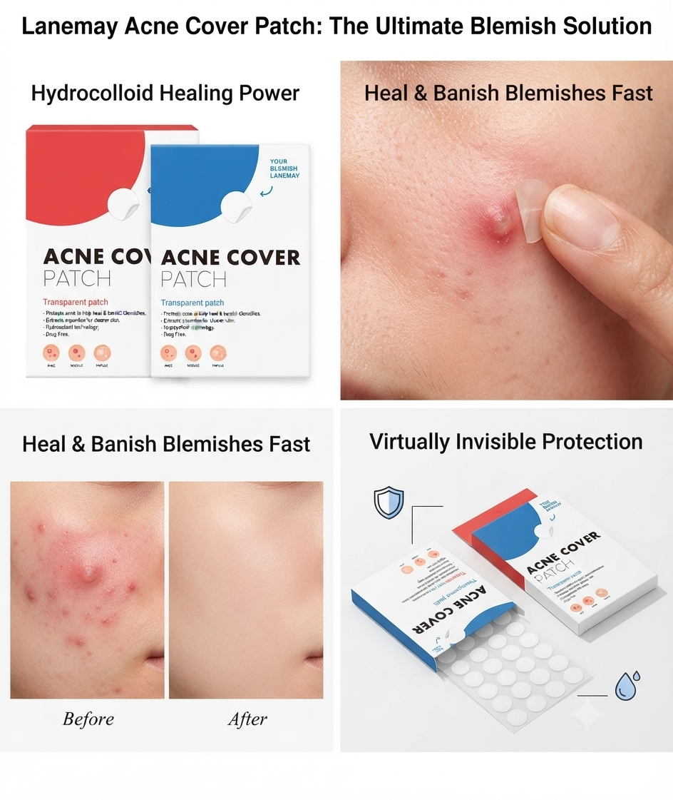 Hydrocolloid pimple patch texture close-up