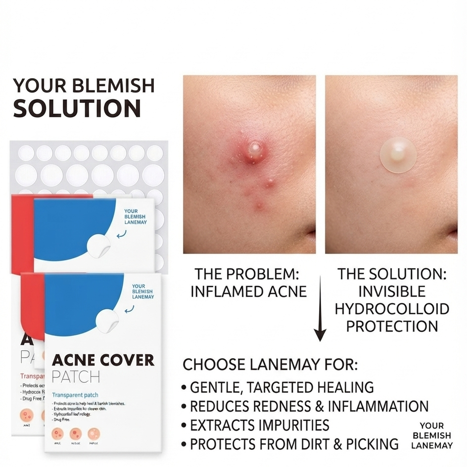 Hydrocolloid acne patch pack size options
