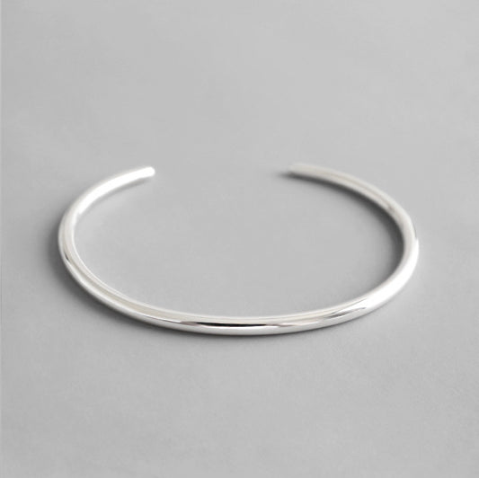 Simple Circle100% S925 sterling silver bangles