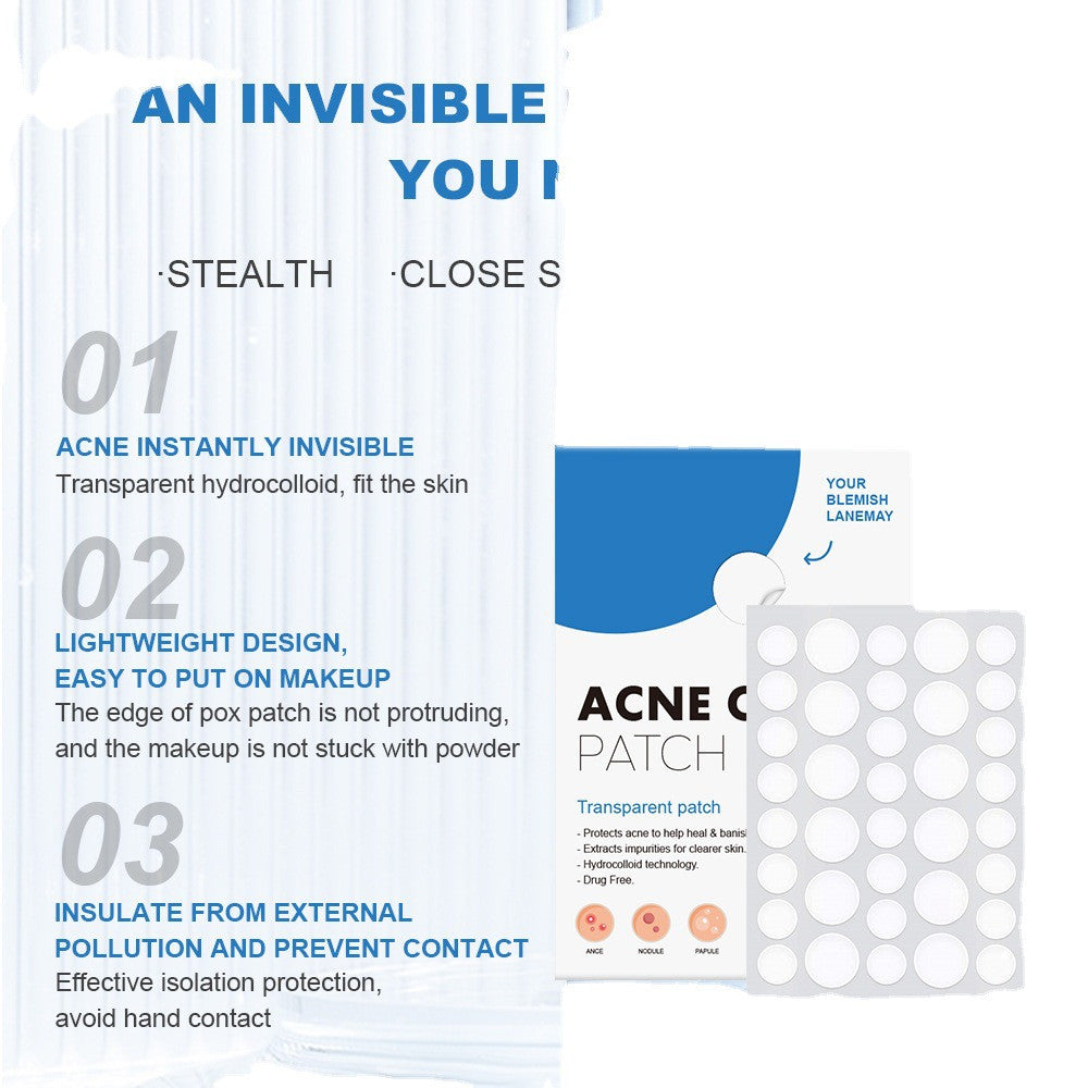 Hydrocolloid pimple patch on card sheet