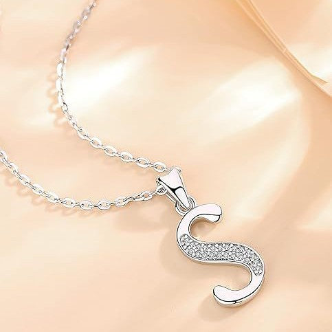 26 Letters Niche Sterling Silver Letter Necklace Clavicle Chain