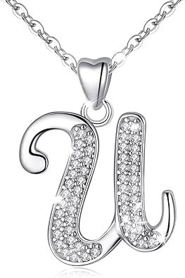 26 Letters Niche Sterling Silver Letter Necklace Clavicle Chain