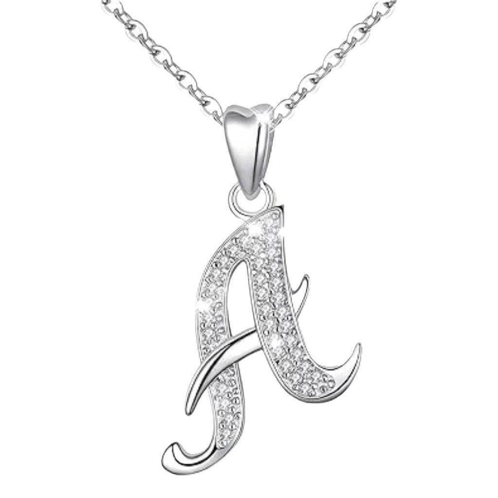 26 Letters Niche Sterling Silver Letter Necklace Clavicle Chain