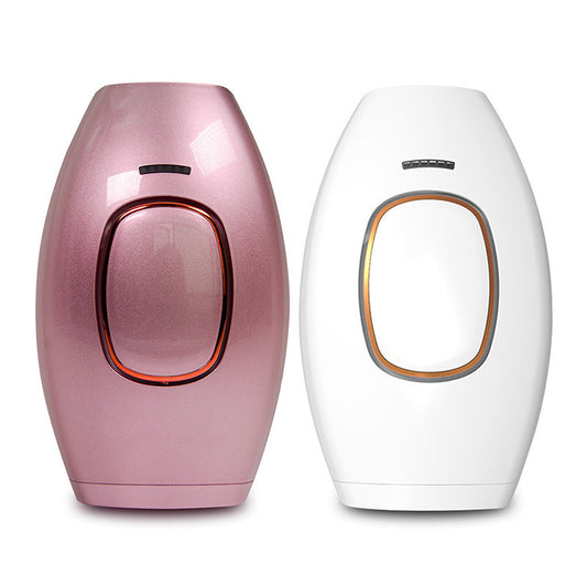 Smooth Beam at home laser hair removal devices in pink and white with compact ergonomic design