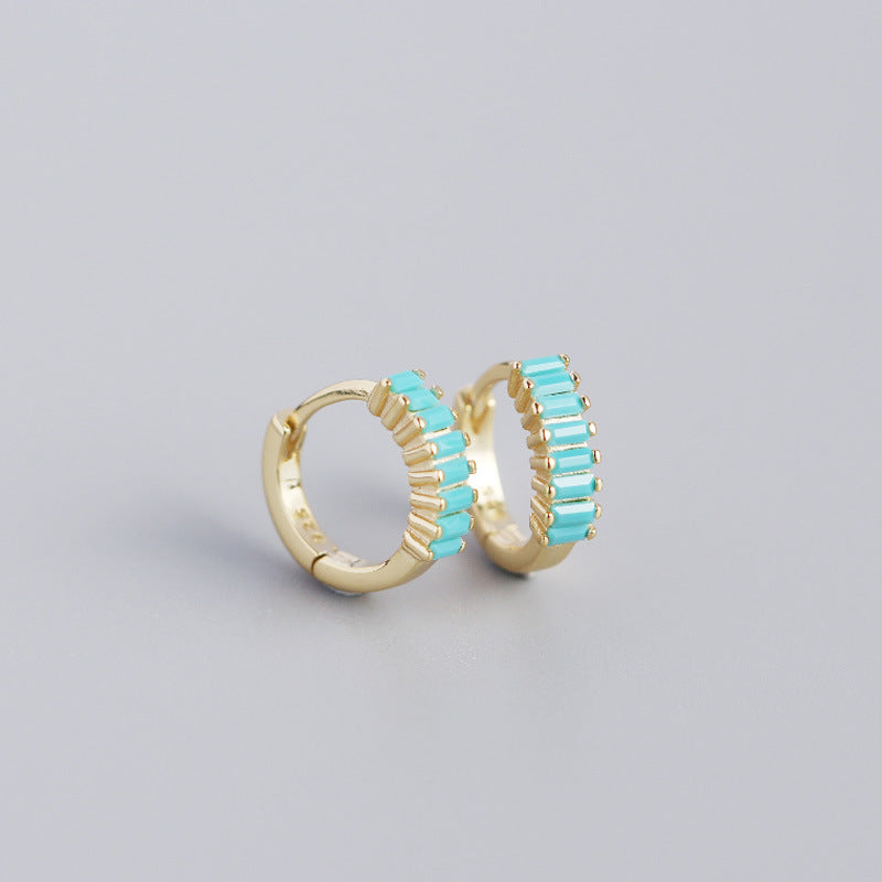 Statement Hoops with Turquoise Accents for Dainty Stud Earrings USA Fans