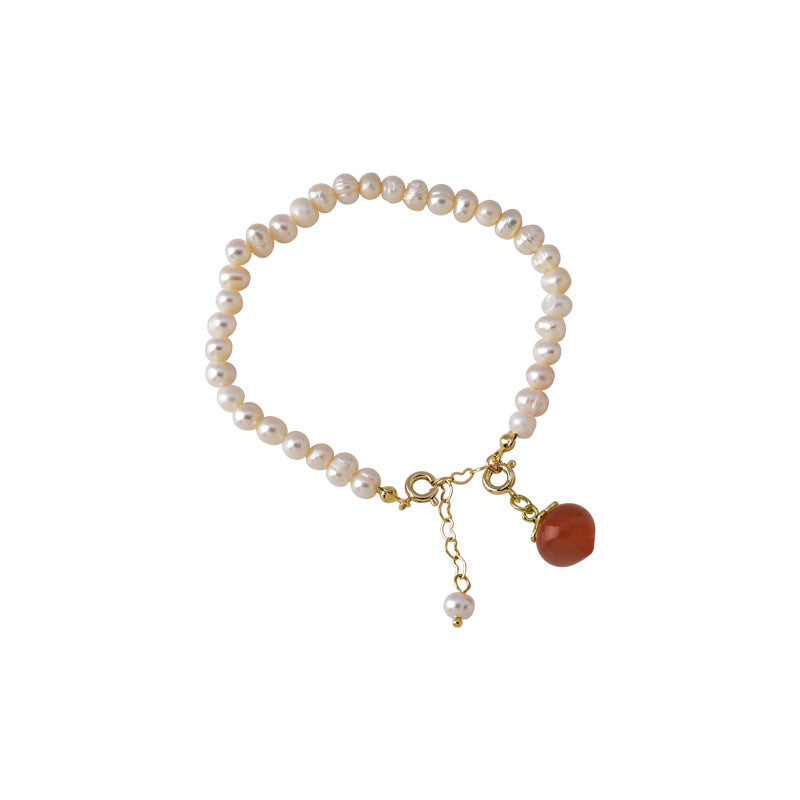 Women's Creative Freshwater Pearl Peach Bracelet