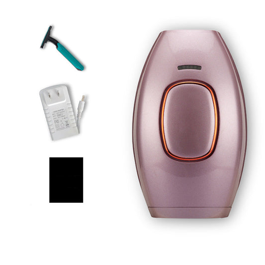 Smooth Beam permanent hair removal device in rose gold with charger and cleaning razor included