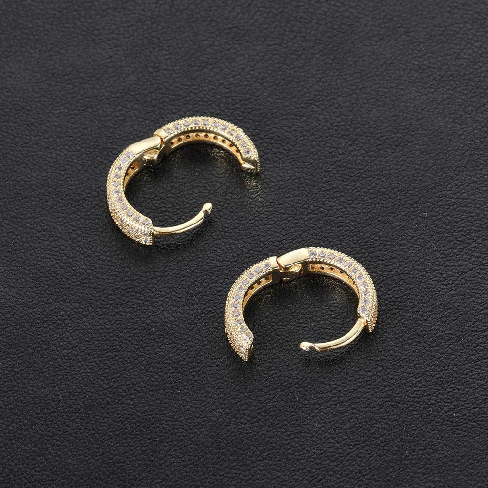 Elegant Gold Pop Hoop Earrings USA with Sparkling Gemstone Accents for Glamorous Style